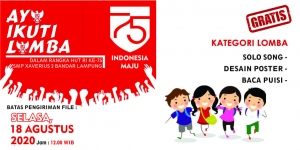 Lomba Perayaan HUT RI Ke-75 SMP Xaverius 2 Bandar Lampung dilakukan secara Daring